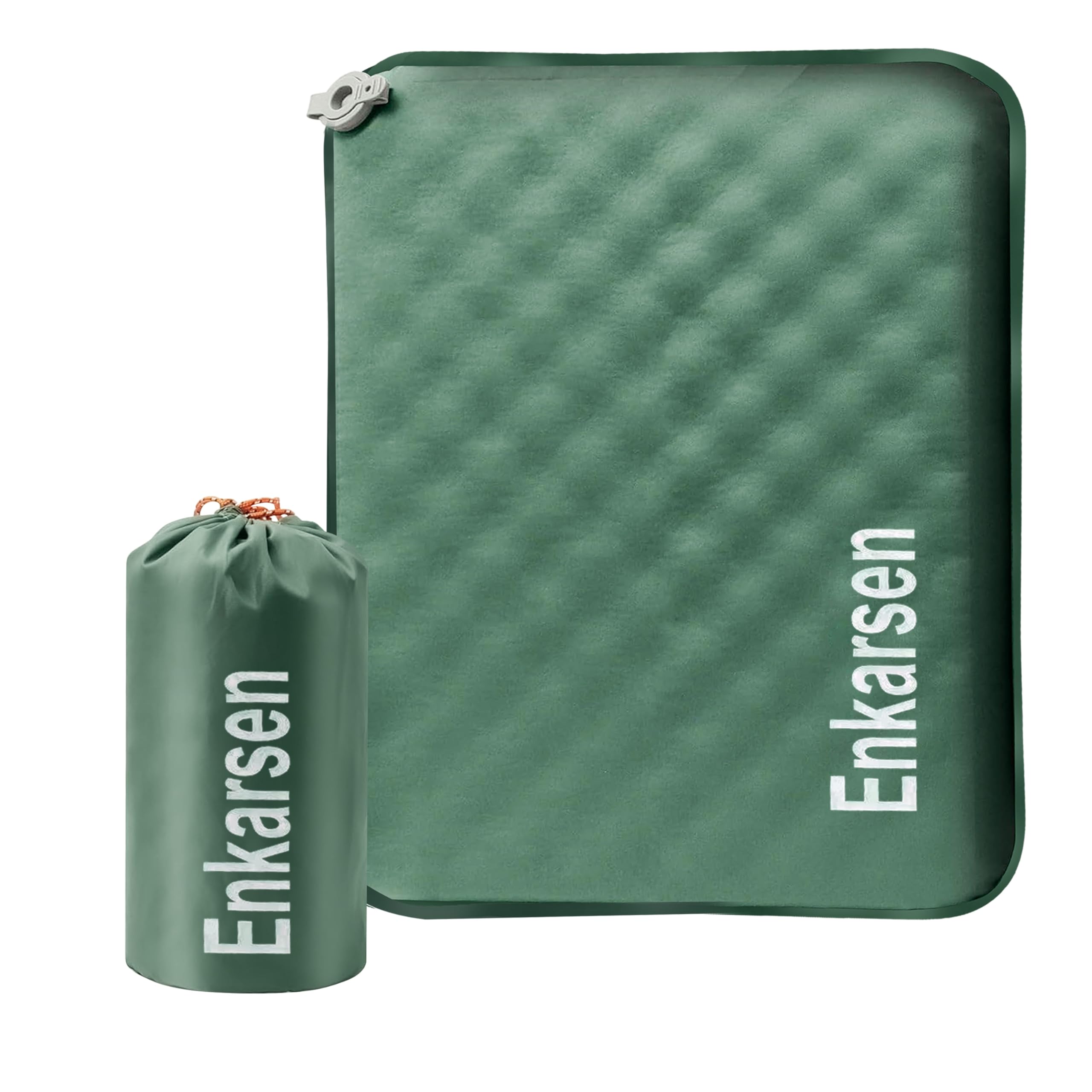 Photo 1 of Enkarsen Inflatable Travel Seat Cushion – Self-Inflating Memory Foam Pad for Airplane, Stadium Bleachers, Camping, Hiking & Backpacking – Ultralight Compact & Portable Sitting Cushion (Green)