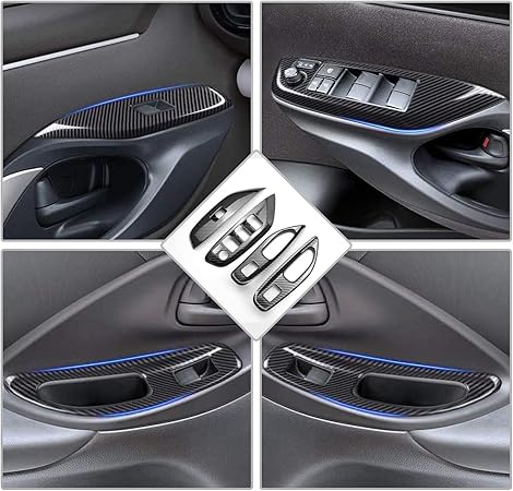 Amazon Cdefg 新型 トヨタ ヤリス ヤリスクロス 専用 内装 カーボン調 4 ドアスイッチパネル用 インストルメントパネル 車 バイク