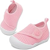 FEETCITY Baby First Walking Shoes Wide Baby Shoes Infant Sneakers Newborn Crib Shoe Barefoot Lightweight Slip On Shoe