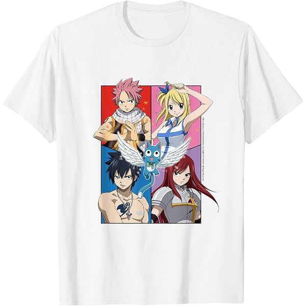 WANHONGYUE Anime Fairy Tail T-Shirt Adulto Cosplay 3D Stampato Maglietta Estate Manica Corta Pullover Top Camicia