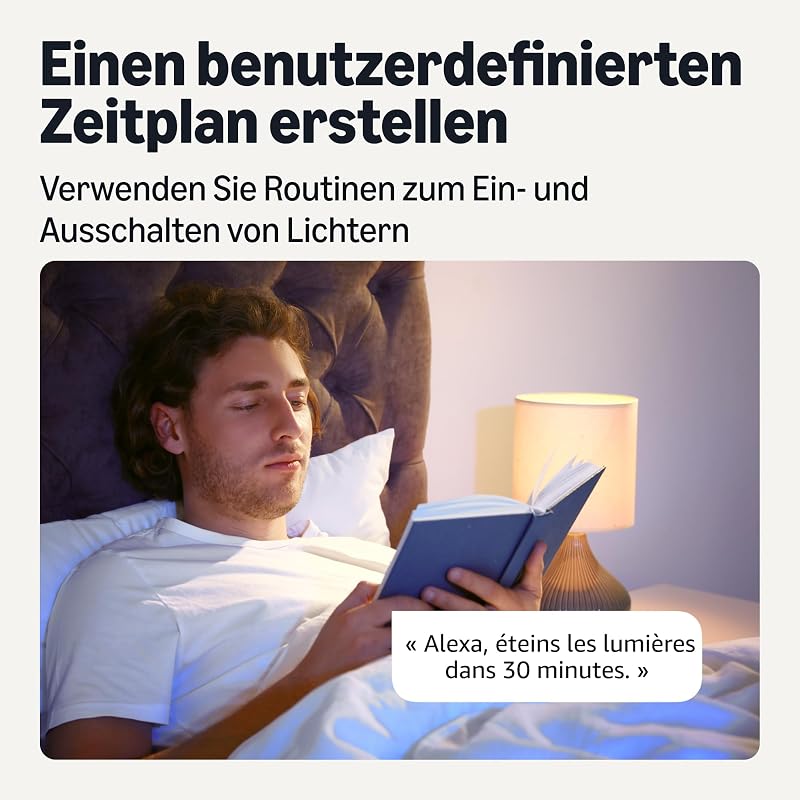 Intelligente E14-Leuchtmittel, 2,4-GHz-WLAN: kein Hub erforderlich, funktioniert nur mit Alexa, Farbwechsel, 2 Stück — Foto 4 von 8