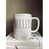 Rae Dunn By Magenta Ceramic Mug for Coffee Tea Latte | BLESSED