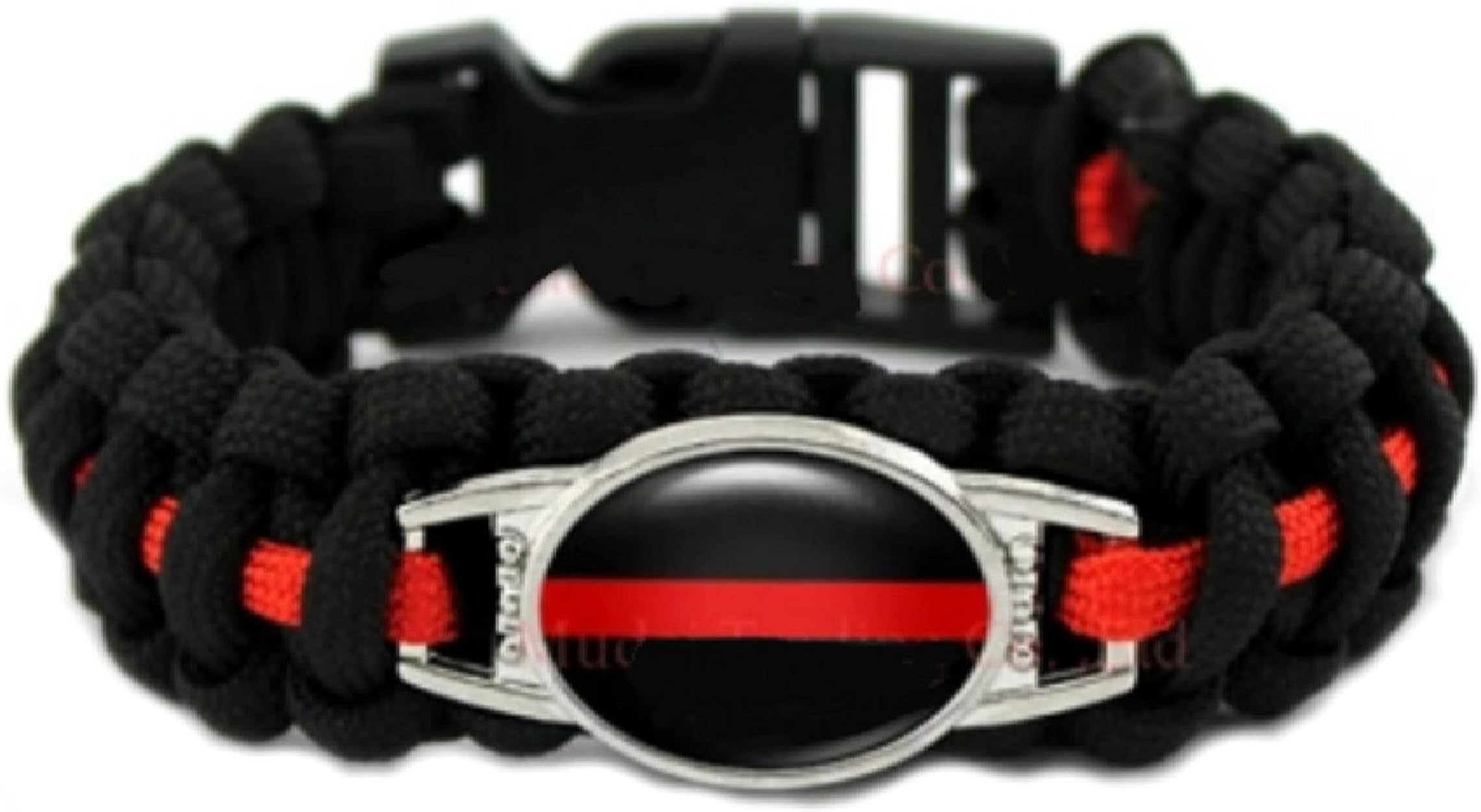 TheCreativeGene RED Line Paracord Survival Firefighter Bracelet