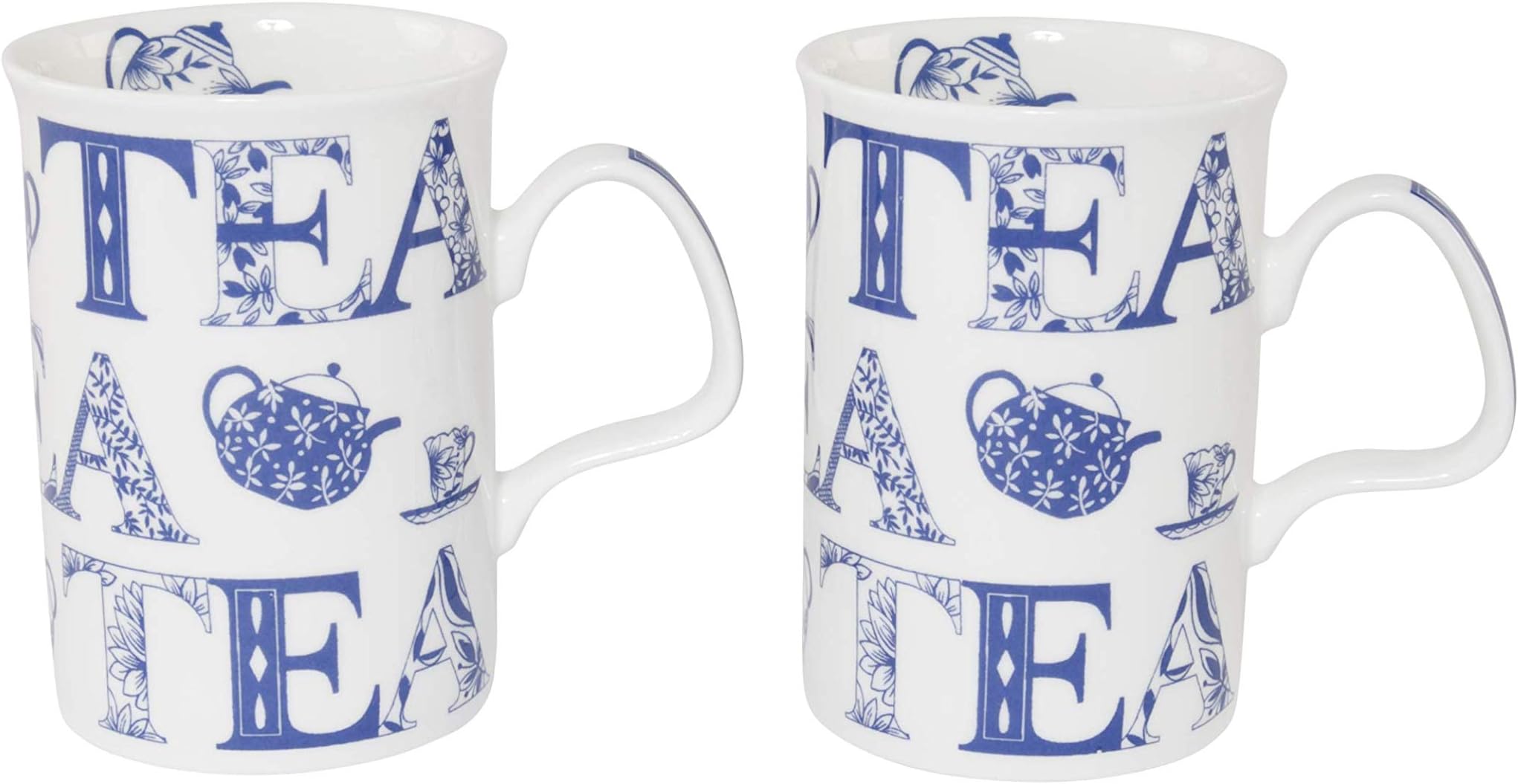 Pair of Fine Bone China Lancaster Mugs in the"English Tea" Design