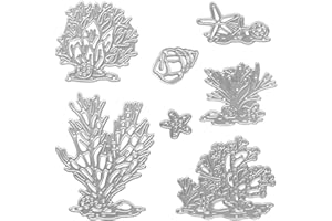 ABTOLS Metal Summer Ocean Cutting Dies Embossing Stencil Coral Shell Conch Starfish Die Cuts for Card Making Scrapbooking Paper Craft Album Stamps DIY Décor