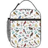 FREEHOTU Watercolor Birds Lunch Bag Double Insulated Leakproof Lunch Box Tote Bag Cooler Lunch Organizer for Work Picnic Travel Camping