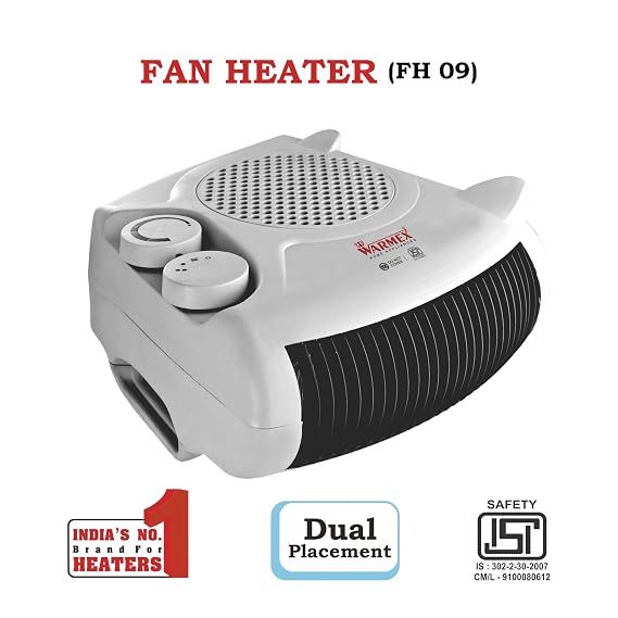 Warmex 1000/2000 Watts Fan Heater FH 09 (White) Amazon.in Home & Kitchen