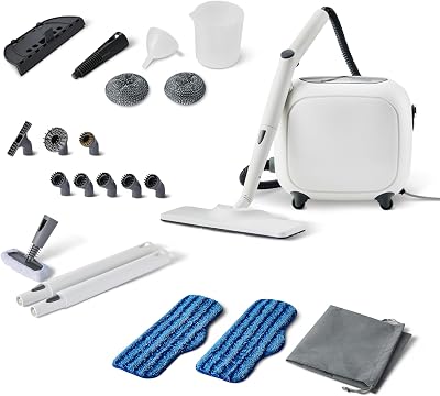 Nettoyeur à Vapeur Polyvalent avec 22 Accessoires, Réservoir de 1,5L, 1 500W, Blanc