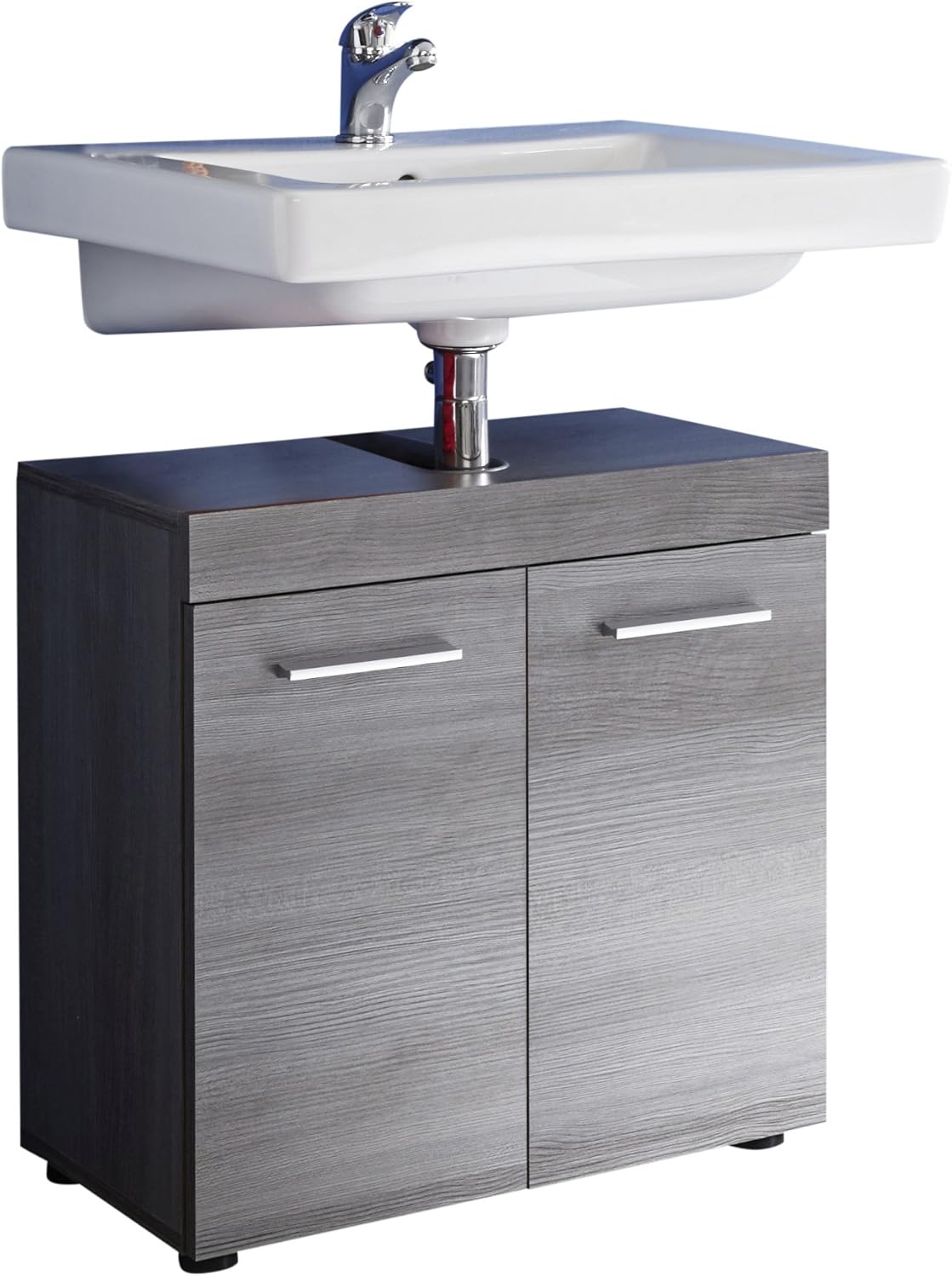 Trendteam Smart Living Runner Bathroom Sink Vanity Unit, 58 x 57 x 31