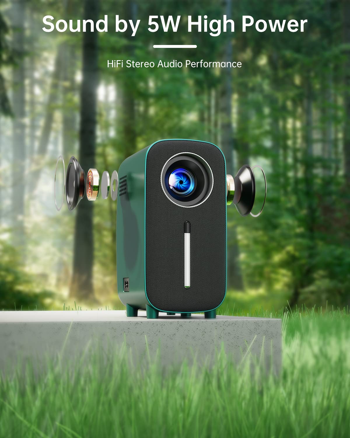 Mini Portable Bluetooth Movie Projector: HISION 1080P 4K Outdoor Home TV Proyector 8500L HD Video Led Projectors Gaming Cinema Theater Camping Support TV Stick Laptop Phone Tablet HDMI USB