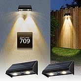 XmnSoly Solar Lights Outdoor 3000K Warm White Downlights LED Dusk to Dawn Waterproof Solar Light for Fence, Wall, Address, Mailbox, House Number, Sign(2 Pack)