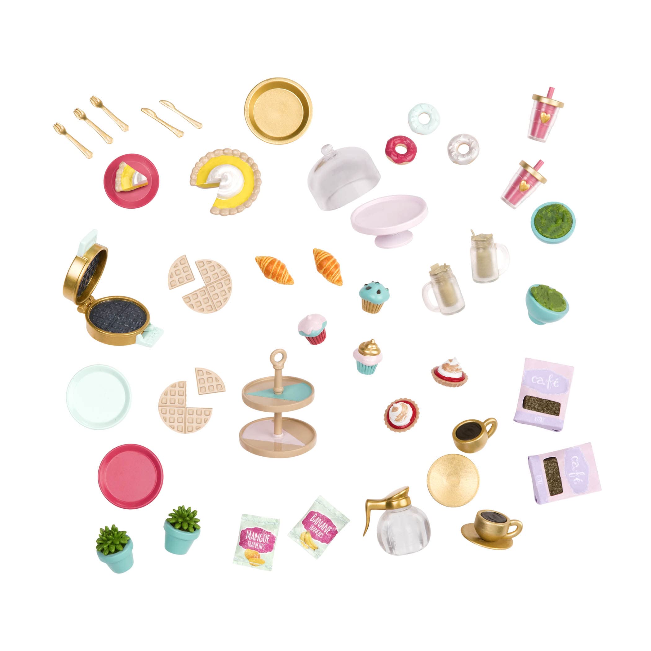 Lori – Coffe Shop and Sweets Set – Accessories For 6-Inch Dolls – 3 Years