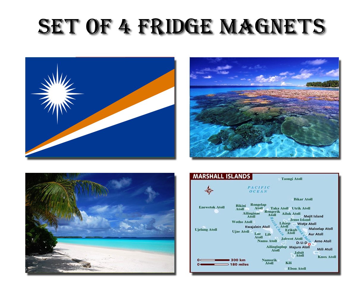 CFL SET OF 4 MARSHALL ISLANDS CALAMITA DA FRIGO IMANES PARA NEVERA ...