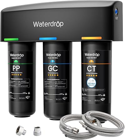 Waterdrop TSA Under Sink Water Filter 3-Stage NSF Certified Reduces Lead