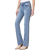 WallFlower Luscious Curvy Bootcut Jeans for Women, Mid-Rise Insta Stretch Denim, Size-Inclusive Juniors Jeans, Sizes 0 to 24