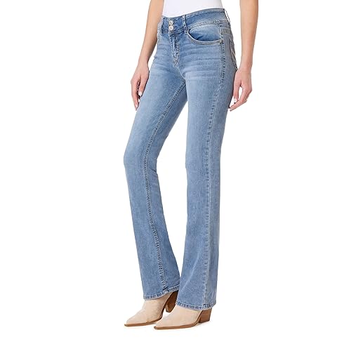WallFlower Women's InstaStretch Luscious Curvy Bootcut Jeans, Albury, 7 Long