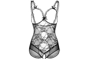 ALLureLove Plus Size Lingerie for Women Sexy One-Piece Teddy Valentine's Day Lingerie Bodysuit