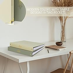 Aesthetic 3 Ring Binder Set of 2 - Sturdy 1 Inch