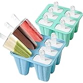 Popsicle Molds Silicone Ice Pop Maker，12 Pieces Silicone Ice tray Molds BPA Free Popsicle Mold Reusable Easy Release and Clea