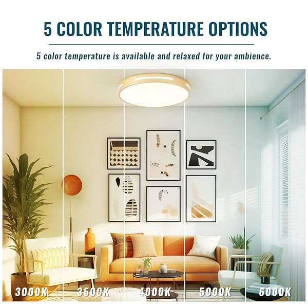 WHEATRONIC GOLD LED CEILING LIGHT FIXTURE FLUSH MOUNT 15 INCH 36W SET OF 2, DIMMABLE KITCHEN LIGHTING FIXTURES LED, MODERN LIGHT FIXTURES CEILING MOUNT FOR BEDROOM, BATHROOM, LIVING ROOM