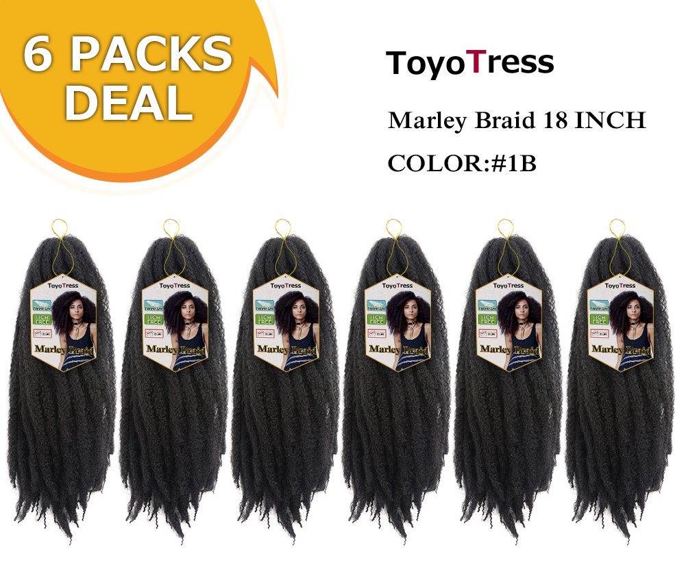 Toyotress Toyo Tress Marley Hair For Twists 18 Inch 6packs Long