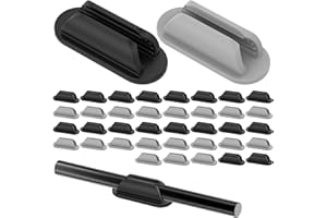 LYDODOKA 30 Pcs Adhesive Pen Holder, Silicone Pencil Holder for Desk Organizer, Portable Marker Clips for Wall School Office,