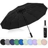 BAODINI Windproof Compact Rain Umbrella for Travel 42/46 Inch Premium Fabric Auto Open Perfect for Purse and Backpack Portable Umbrella for Women and Men