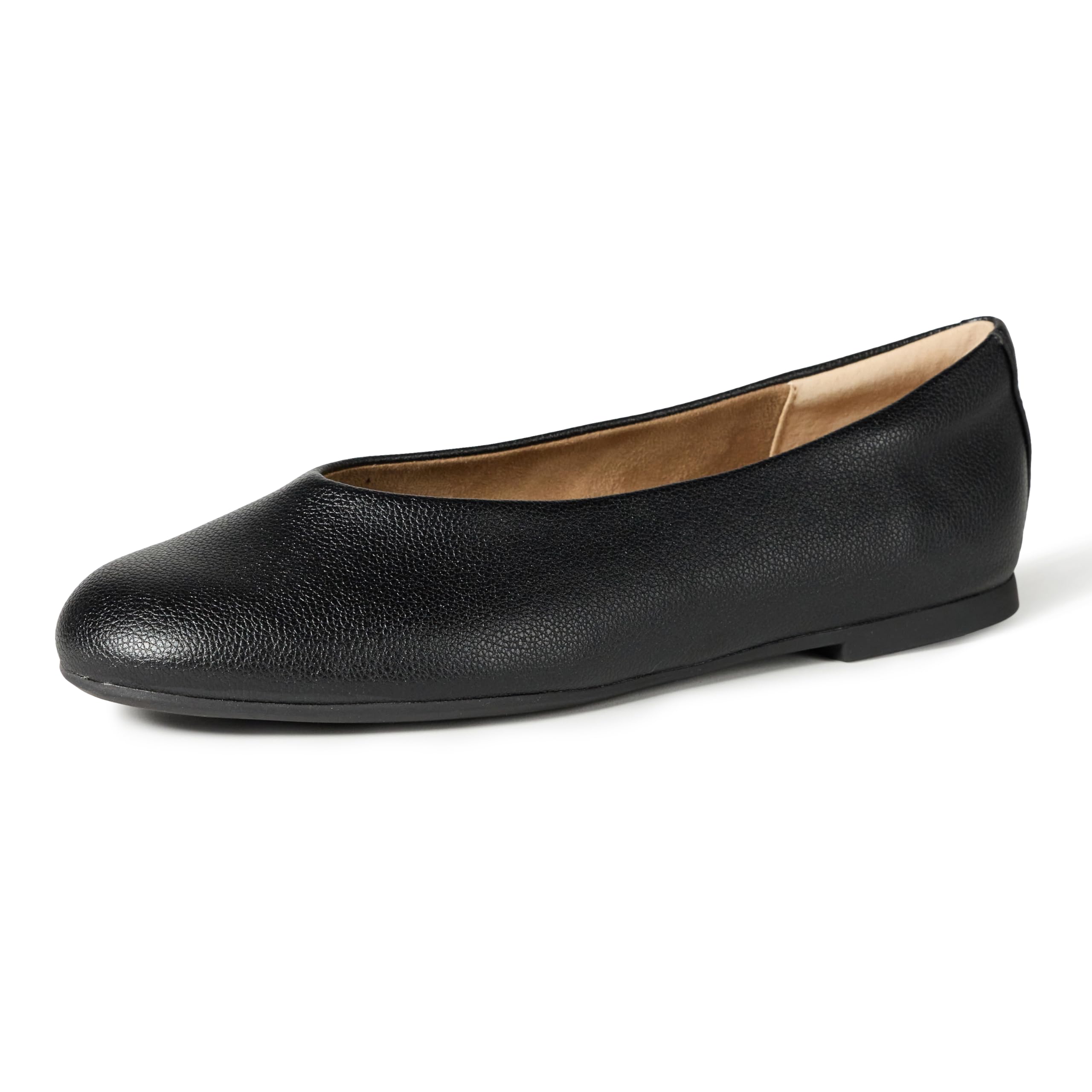 Photo 1 of Amazon Essentials Women's Glove Ballet Flats, Black Faux Leather, 8.5