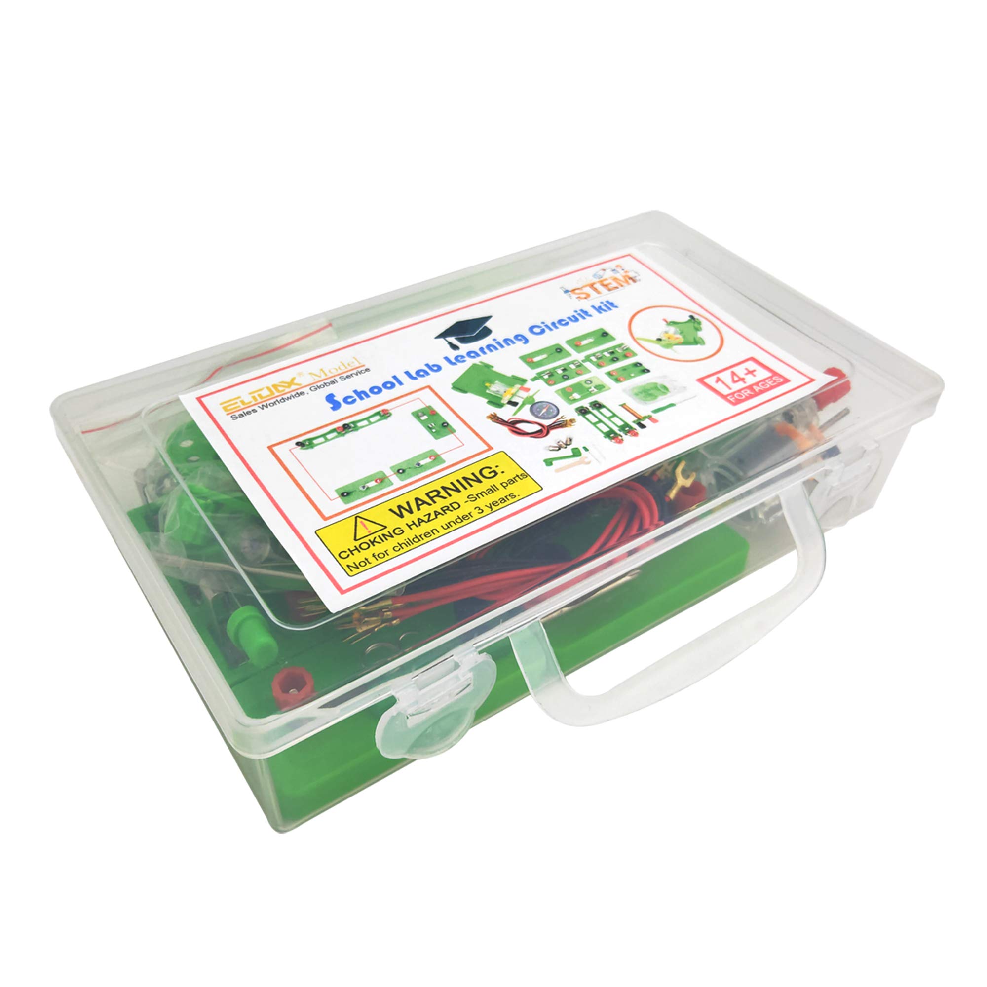 EUDAX Physics Science Lab Learning Circuit kit,Electricity Experiment Set,Building Circuits for Kids Junior Senior High School Students (Upgrade kit)