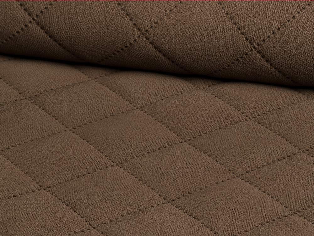 Laminated Polyester Fabric Alcantara Quilted Upholstery Fabric Faux Leather Decorative Fabric Sold by the Metre. 44 Braun