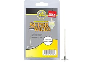 Self Standing Cotton Wicks for Glass Oil Cup - 50 Pack, Tabs, 1.5" Wicks - No Floater Needed - for Candle Lighting, Multipurpose - by Ner Mitzvah (Small)