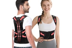 BIHEVN Posture Corrector Back Brace, Adjustable Full Back Support, Neoprene Material, Shoulder Straightener for Men and Women