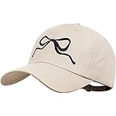 BUIPPMEM Bow-Tie Baseball Caps for Women - Trendy Y2K Style Cute Fashion Hats for Travel & Daily wear