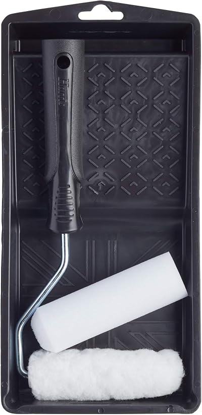 Harris Essentials Mini Roller Set 4” Emulsion & Gloss Sleeves Tray Frame