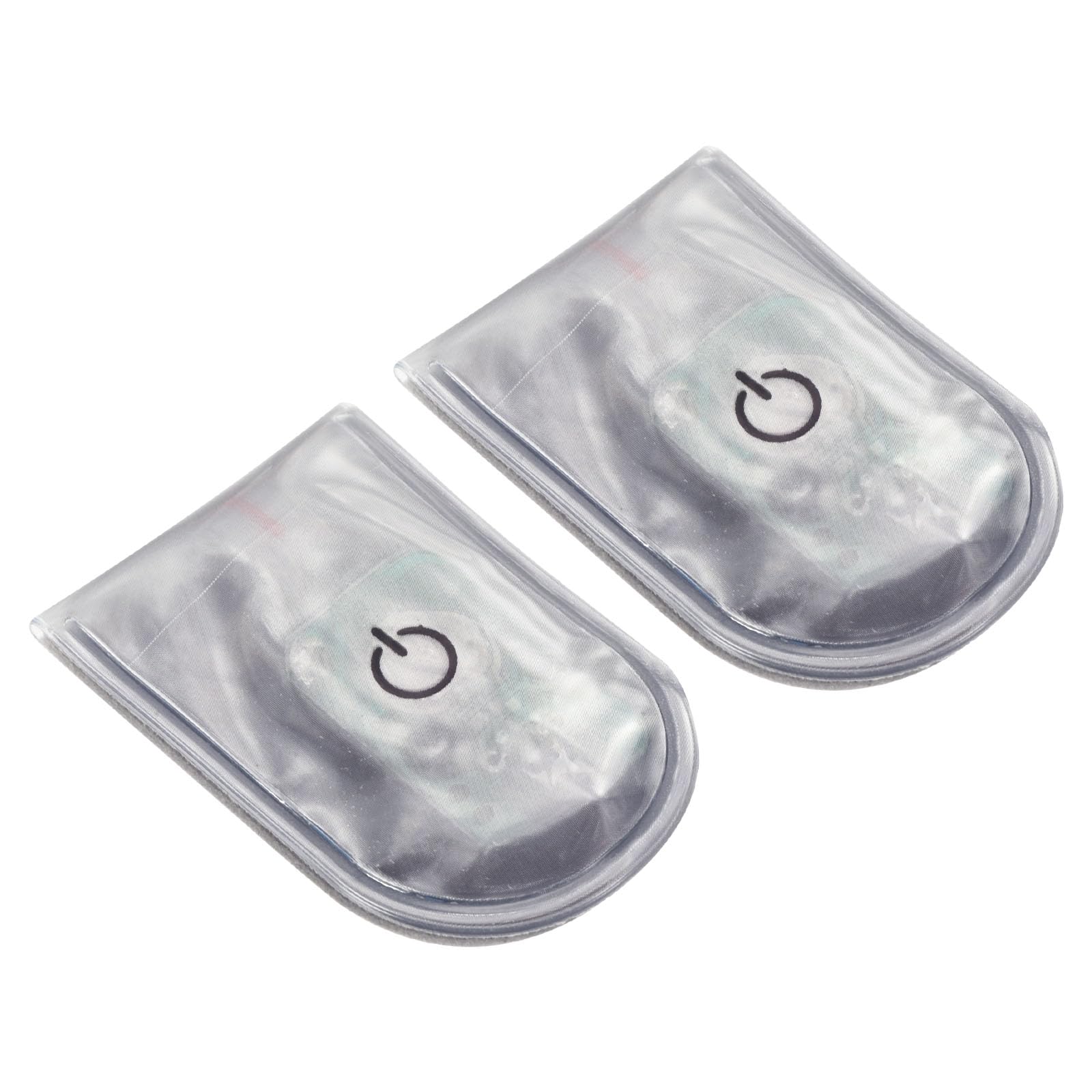 PATIKIL LED Flashlight, 2 Pack Night Shift Hands Free Clip-on Flashlights Night Safety Running Light for Running, Walking, Sports, Outdoor Emergency, Silver Tone