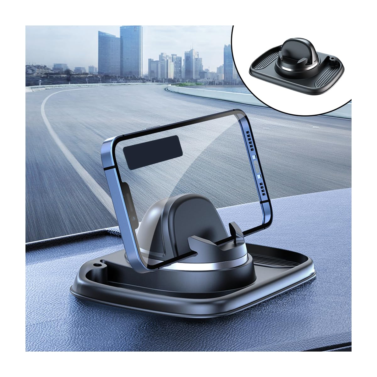 CGEAMDY Car Phone Holder Dashboard Mat, Silicone Phone Holder for Cars, Anti Slip Auto Dashboard Phone Organizer Sticky Mat, Car Centre Console Navigation Smartphone Pad, for Various Dashboards