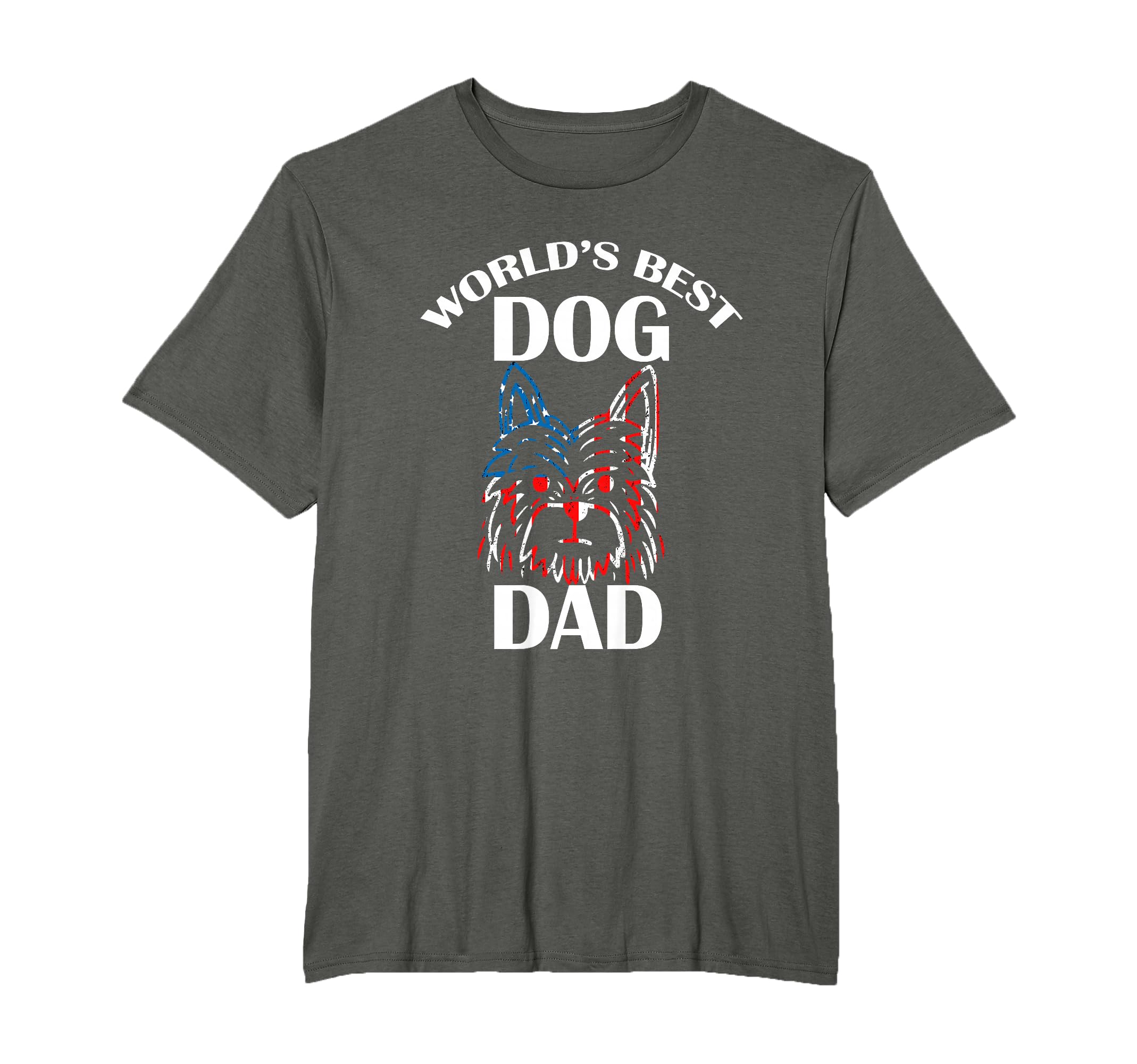 Worlds Best Dog Dad Greatest Daddy Animal Pet Puppy Parent T-Shirt