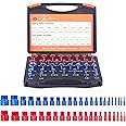 Nut & Bolt Thread Checker - Inch & Metric Nut & Bolt Identifier Gauge Set, 36 Male/Female Sizing Gauges