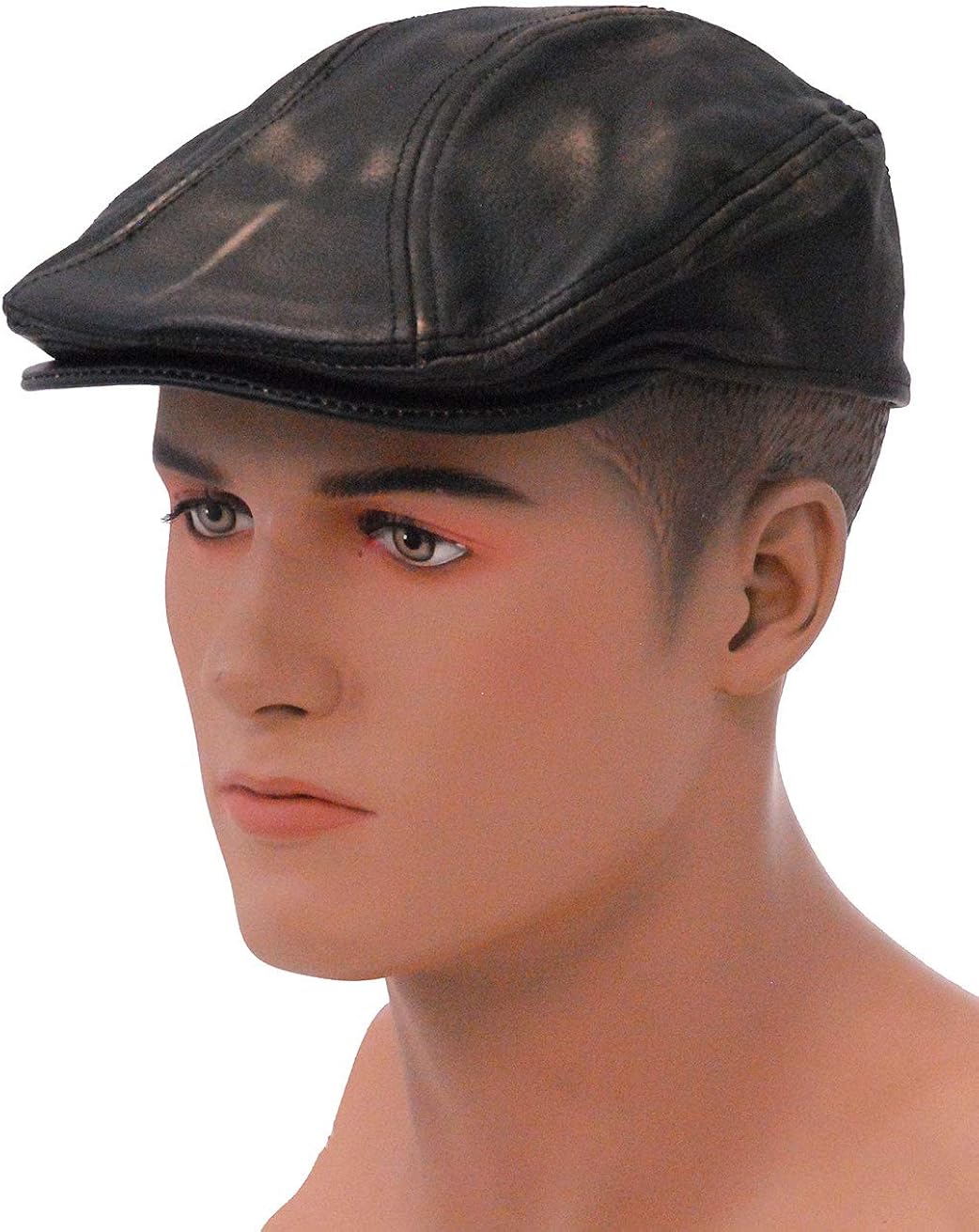 brown leather ivy cap