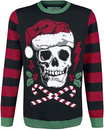 santa skull sweater