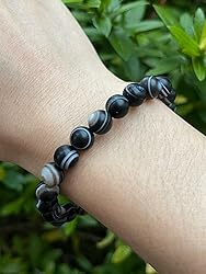 GAF TREASURES Banded Agate Matt Crystal Bead