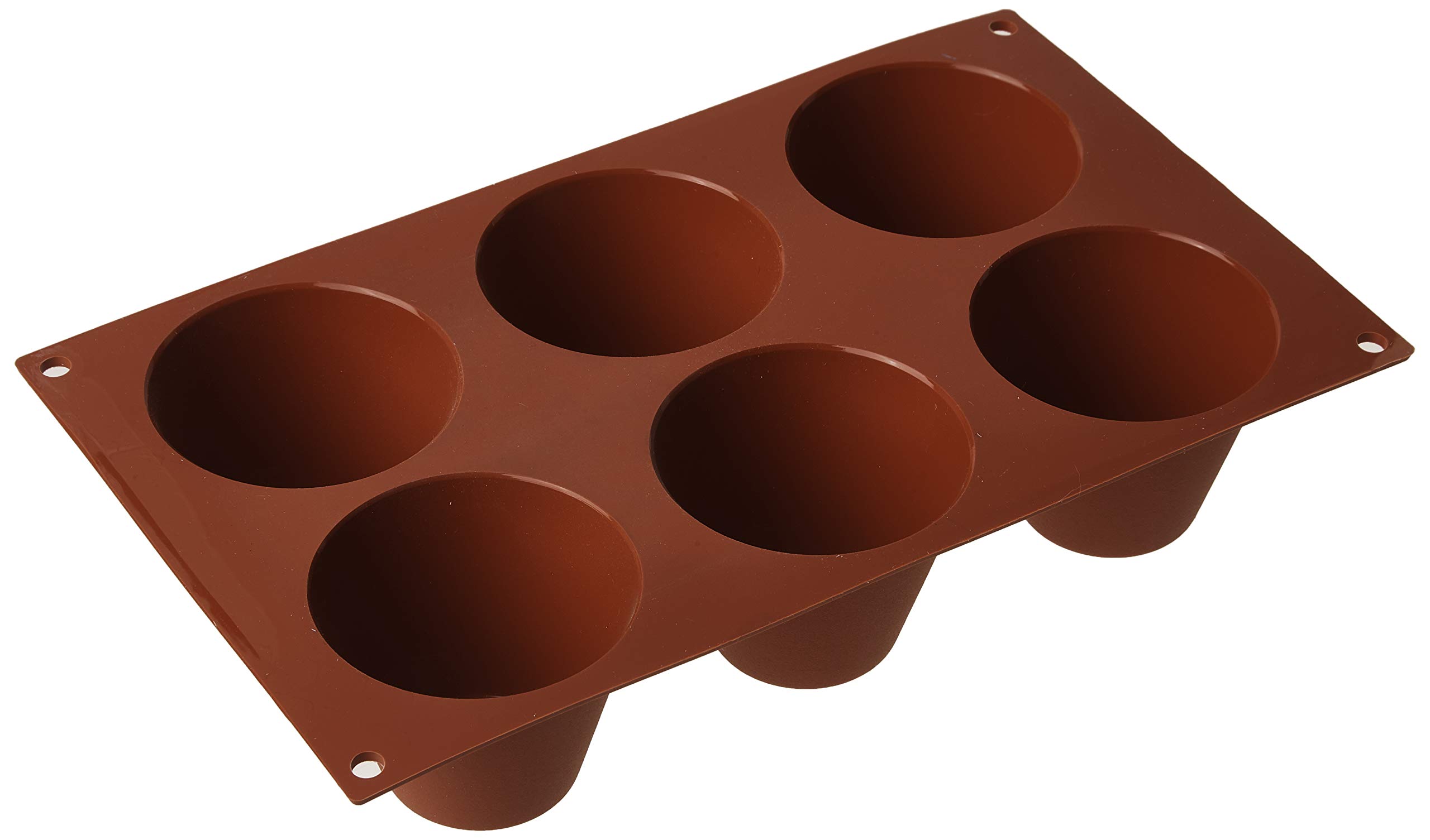 silikomart | SF052 Silicone Mould for Muffin Monoportions, Non-Stick, 6 Cavities, Pack of 1 Cake Mould, Ø 75 h 60 mm, Made in Italy