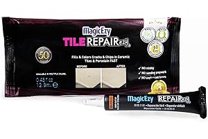 MagicEzy Tile RepairEzy (Honey Beige) Ceramic Tile Repair Kit - Cracked Chipped Bathroom Floor Tiles
