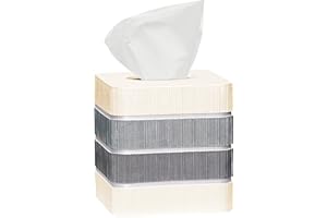 ZAHARI HOME Resin Tissue Box Cover for Modern Home Decor - Minimalist Square Tissue Box Holder for Guest Room, Bedroom, Bathroom, Tabletop & Office - Durable and Aesthetic Tissue Holder, Modern