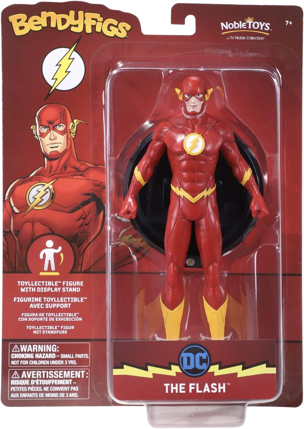The Noble Collection BendyFigs DC The Flash, Officially Licensed 7.5in (19cm) DC Bendable Toy Collectable Figures With Stand - Image 3