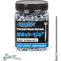 Milescraft Pockethole schroeven Washer Head, T20, fijn, 32 mm, zink Milescraft Pockethole schroeven Washer Head, T20, fijn, 32 mm, zink