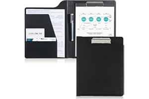 ProCase Clipboard Folder Portfolio, A4 Leather Padfolio Clipboard, Business Portfolio Clipboard Folder Professional Portfolio