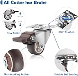 W B D WEIBIDA 1 in Castor Wheels with Brakes 100 lb Pack of 4 view 4