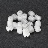 KTKTK 10pcs 0.5 Module Plastic Worm Gear 6mm Dia Turbine Gear Rod Fitting view 2