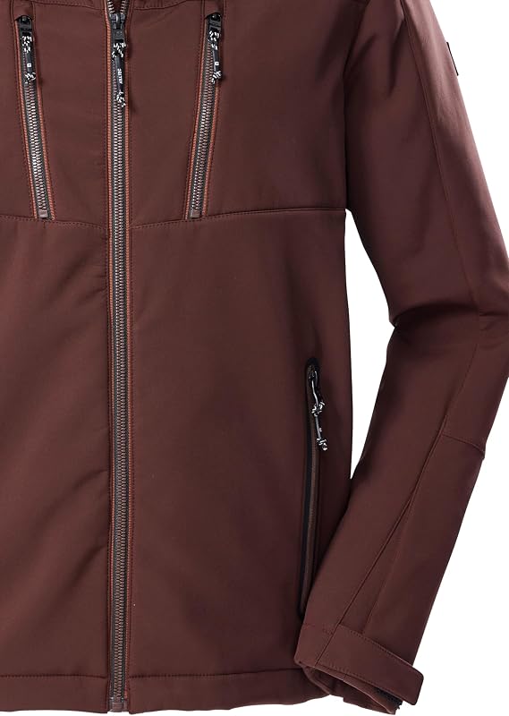 Casaco Softshell masculino com capuz com fecho KOW 79 MN SFTSHLL JCKT, mahagoni, 4XL, 43323-000